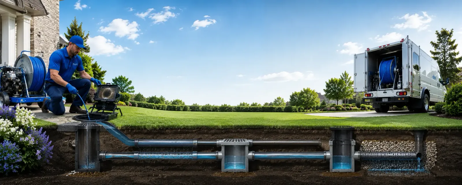 Outdoor drain cleaning information for Exton, PA